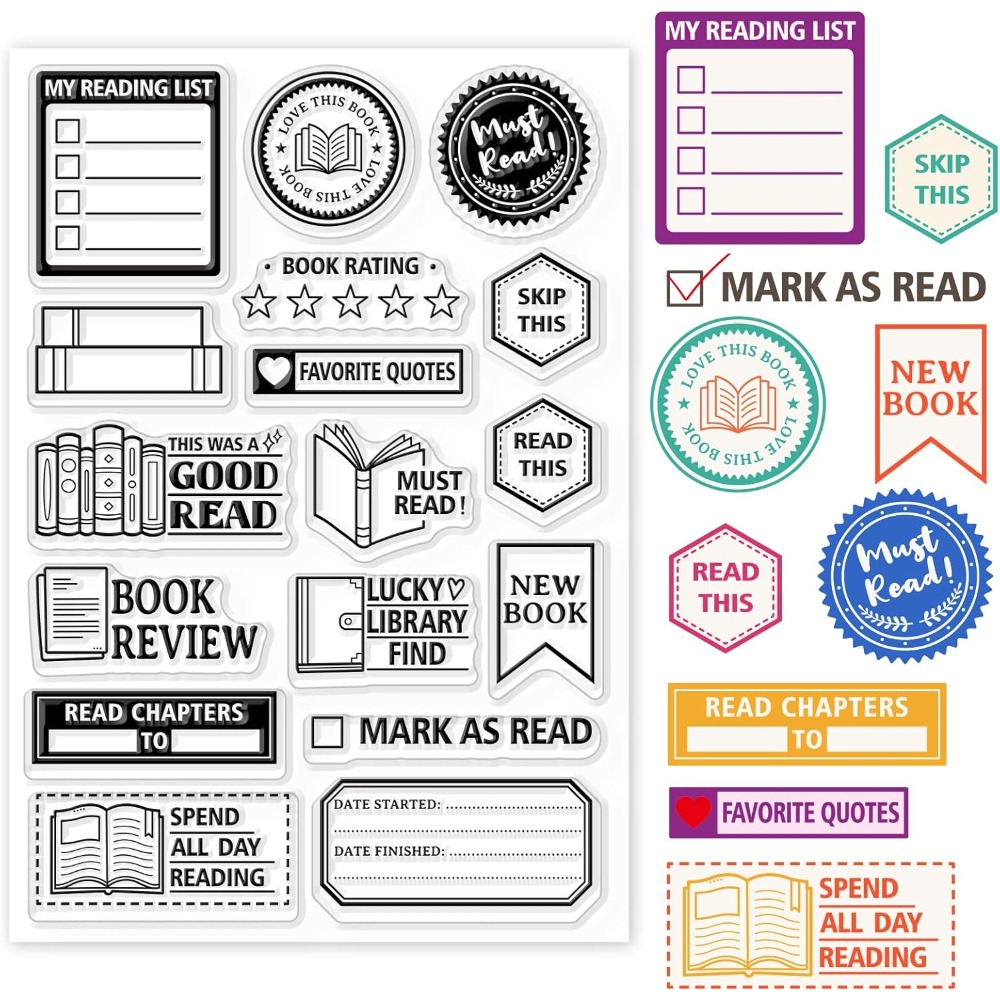 Jewelry Making Journal - Book Reading Label Clear Stamps Mini