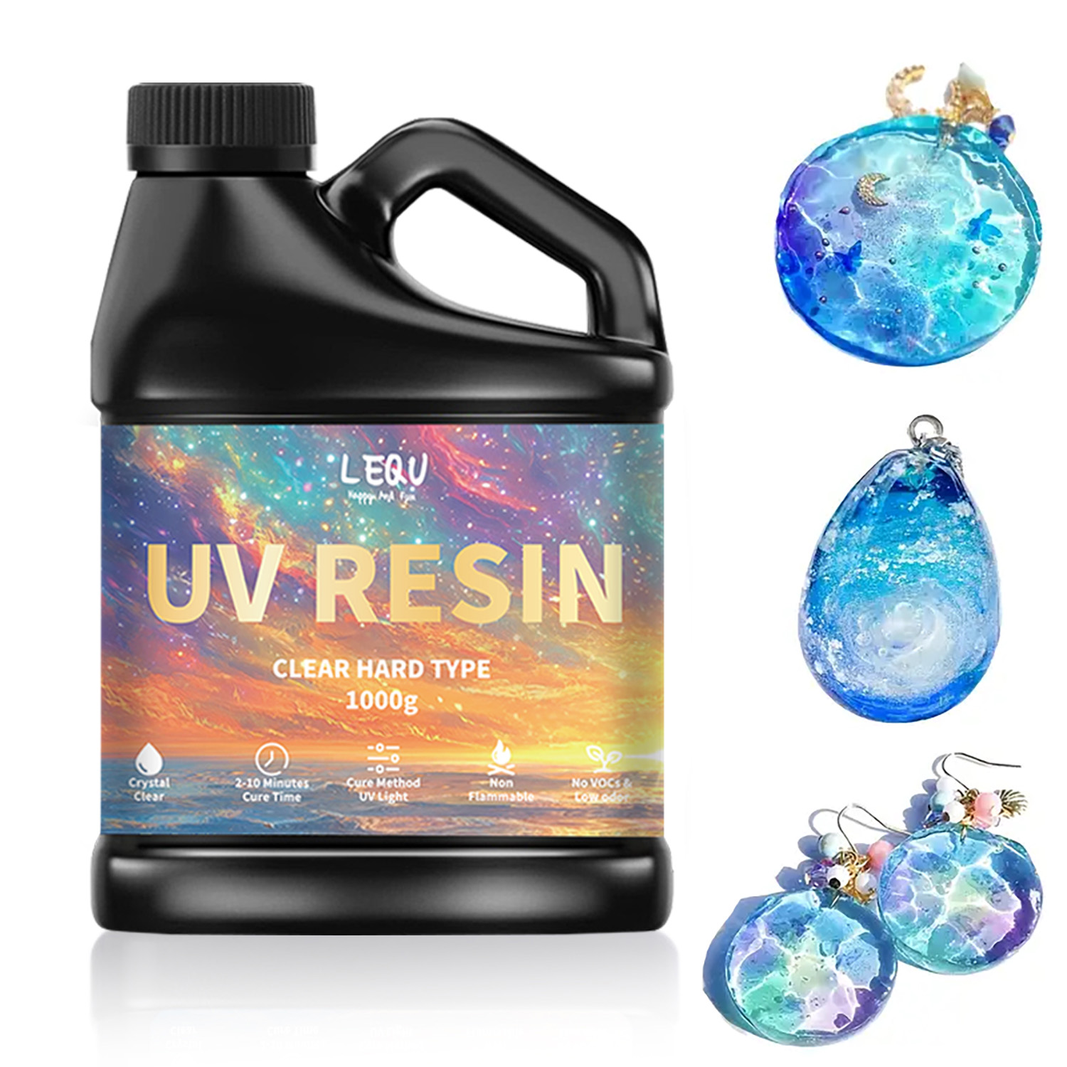 Jewelry Making Uv Resin Kit - 100/200/500/1000g UV Epoxy Resin Glue High