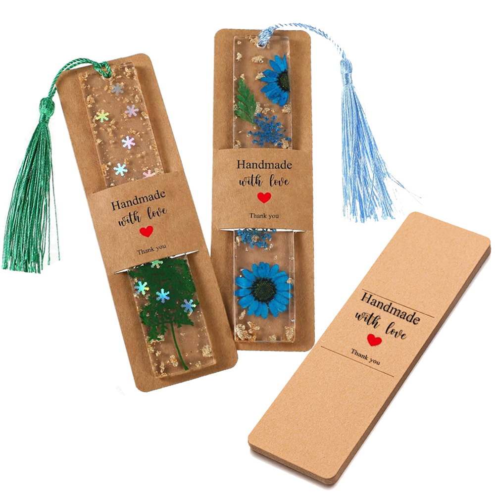 Jewelry Making Journal - 10/30/50pcs 4.5x15cm Kraft Resin Bookmark Sleeves