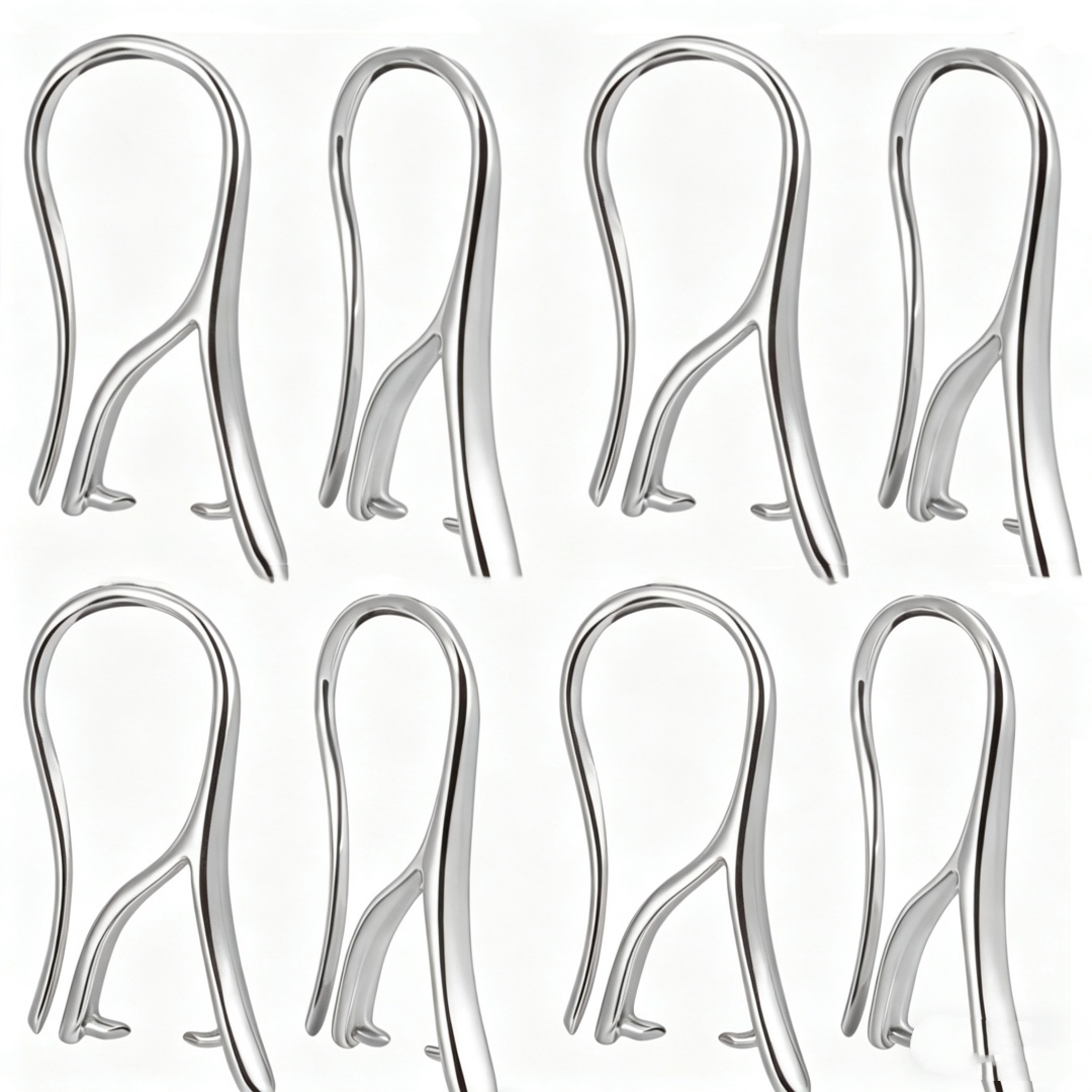 10/30Pcs White with Pinch Bail - Jewelry Making Class ulasan dan harga
