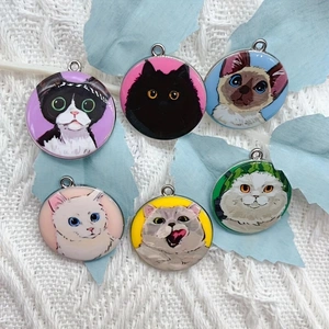 10pcs cartoon animal cat ename - Jewelry Making Supplies ulasan dan harga