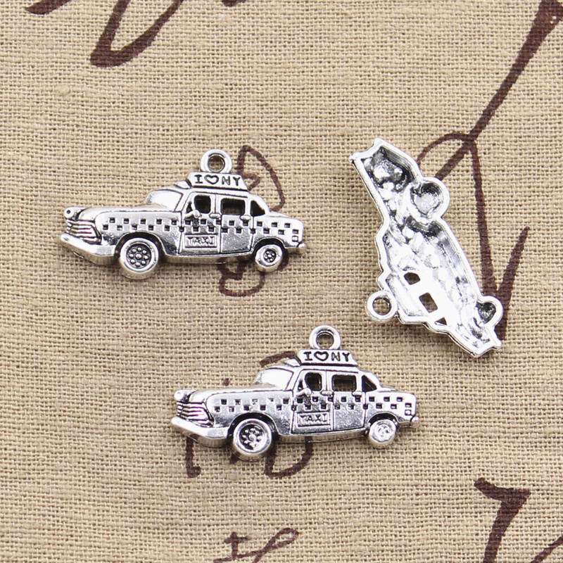 8pcs Charms New York Taxi Car  - Jewelry Making New York ulasan dan harga