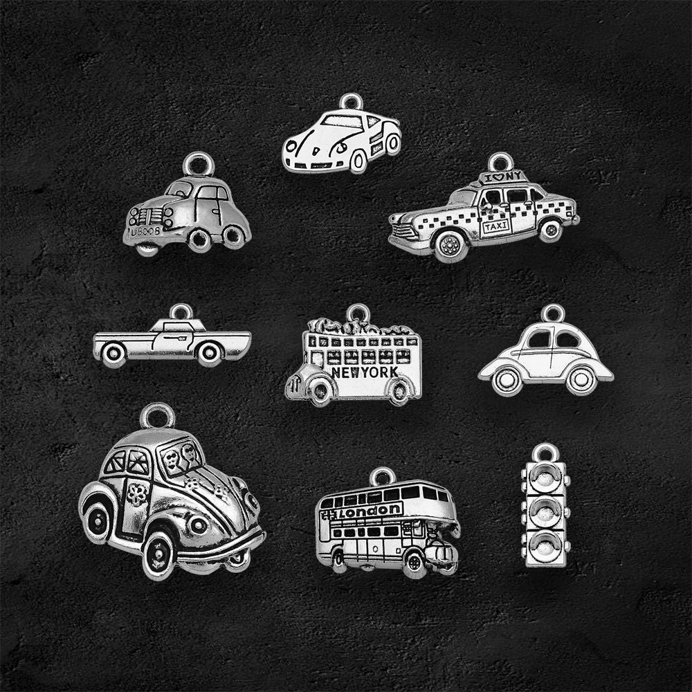 Silver Plated Taxi Bus Car Tra - Jewelry Making New York ulasan dan harga