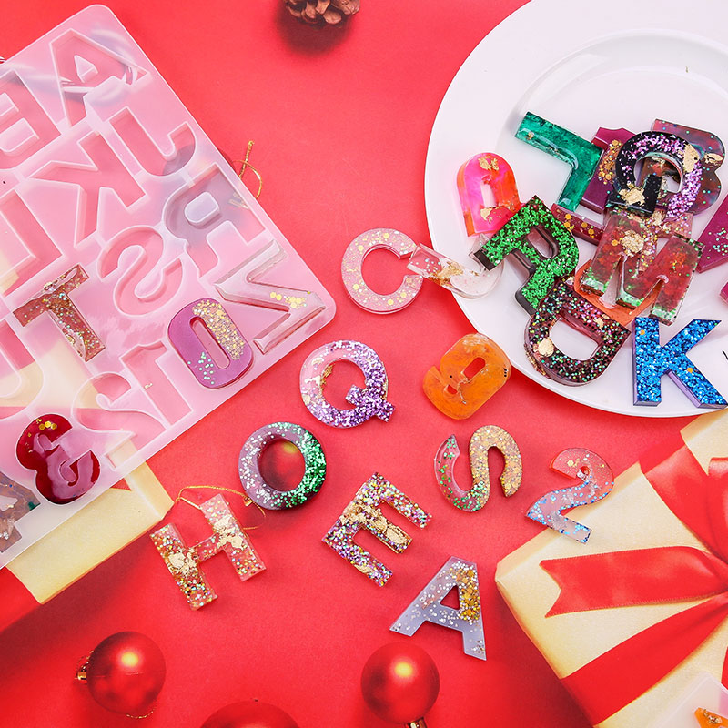 Alphabet Epoxy Resin Mold Kit  - Jewelry Making Drill ulasan dan harga