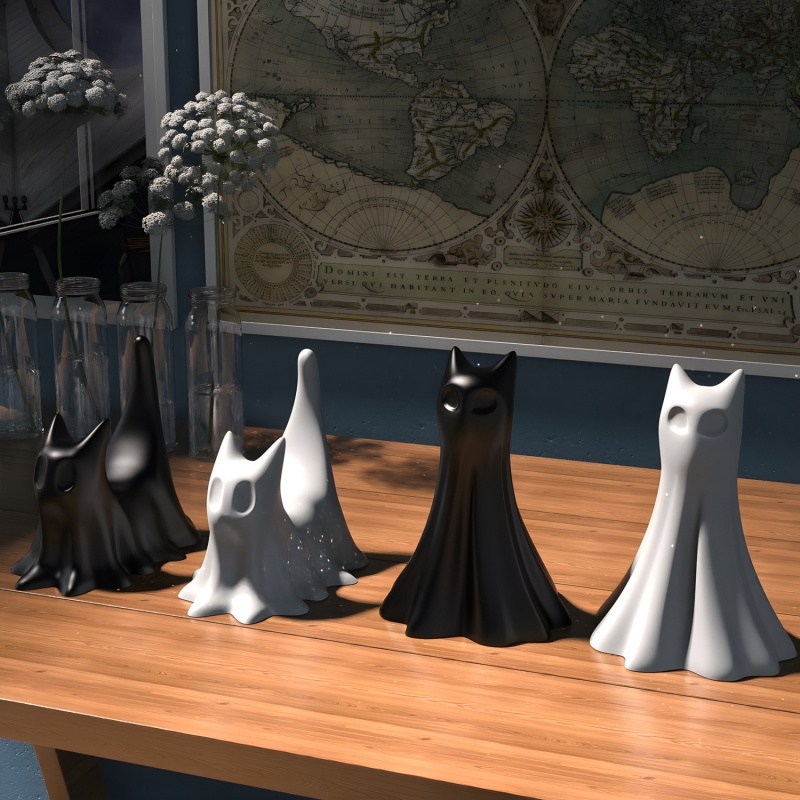 Ghost Cat Halloween Desktop Or - Jewelry Making Uv Resin Kit ulasan dan harga