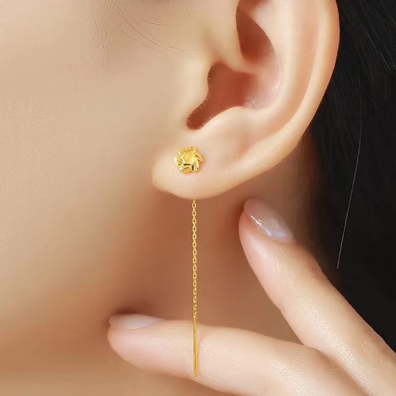 Gold Color Gold Plated Clover  - Jewelry Making Gold Wire ulasan dan harga