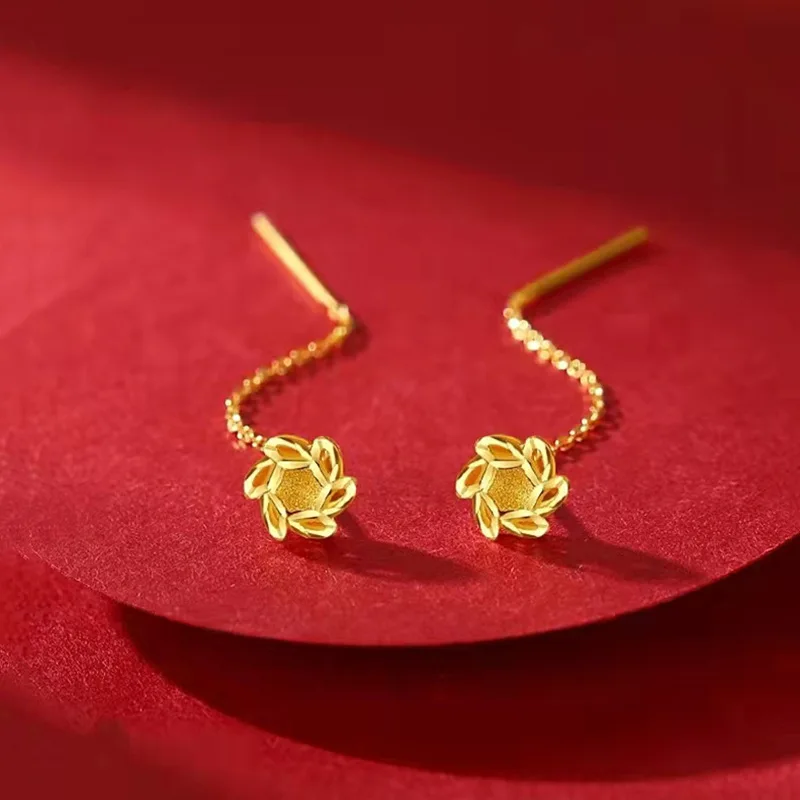 Gold Color Gold Plated Clover  - Jewelry Making Gold Wire ulasan dan harga