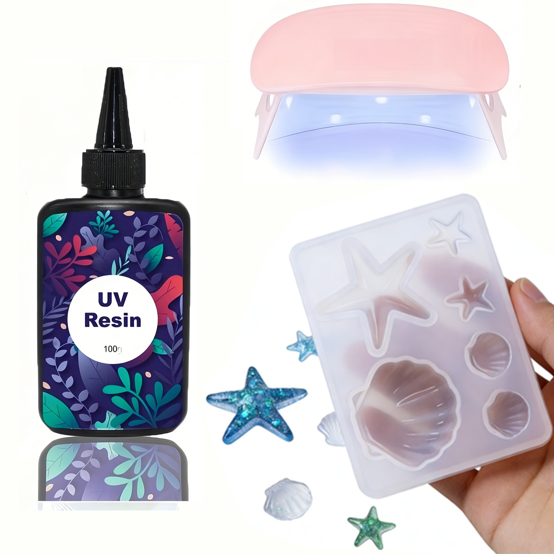 DIY Ocean Theme Crystal Epoxy  - Jewelry Making Uv Resin Kit ulasan dan harga