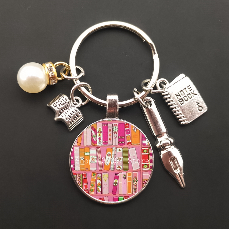 New retro book photo keychain  - Jewelry Making Journal ulasan dan harga