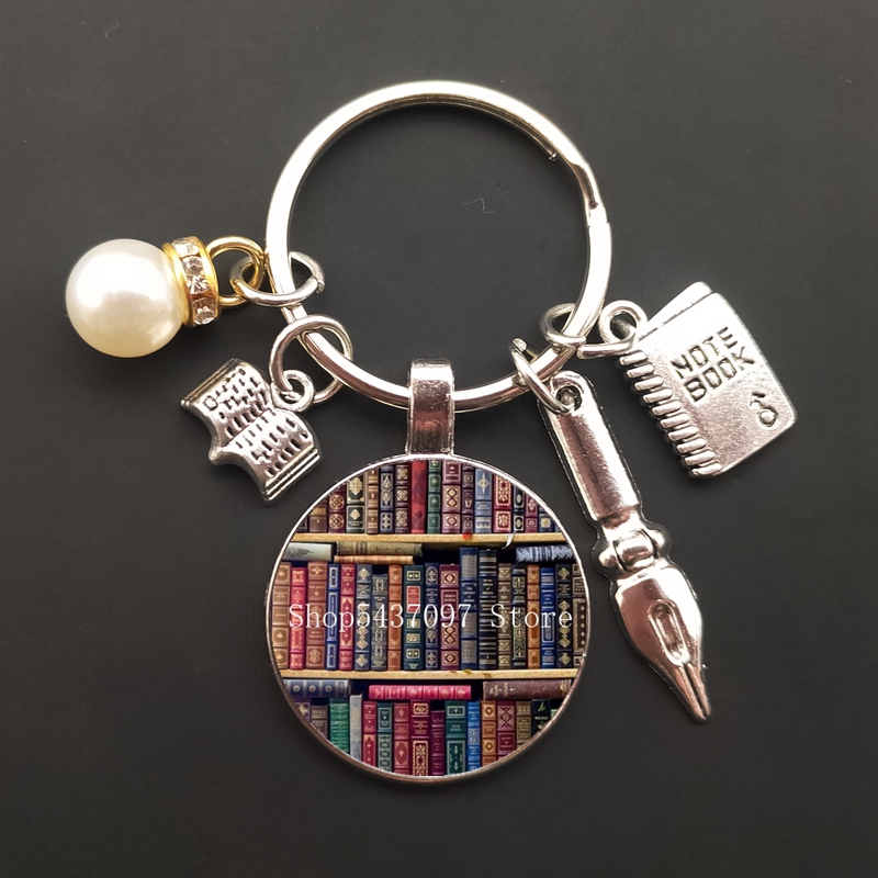 New retro book photo keychain  - Jewelry Making Journal ulasan dan harga