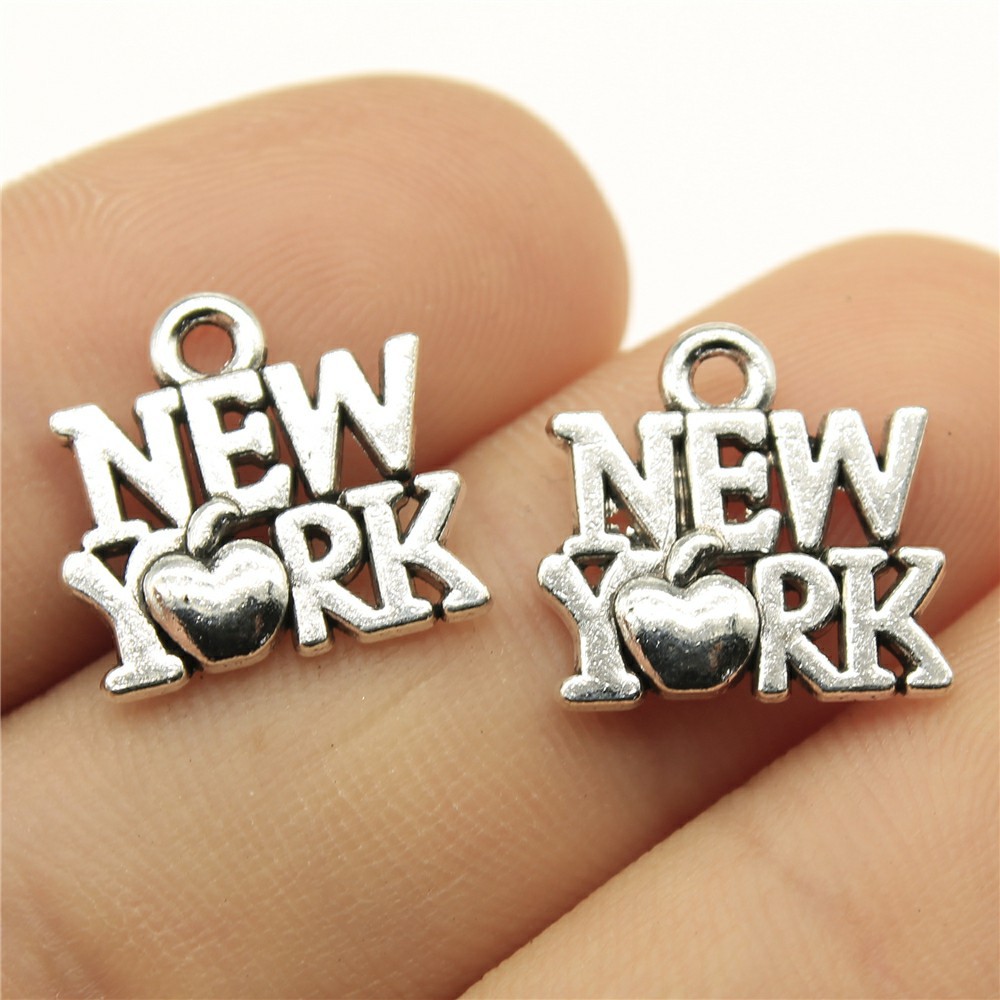 40pcs 15x14mm(0.59x0.55inch) A - Jewelry Making New York ulasan dan harga