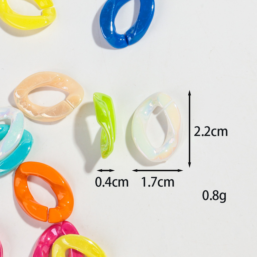 40pcs Iridescent Acrylic 17x22 - Jewelry Making Glasses ulasan dan harga