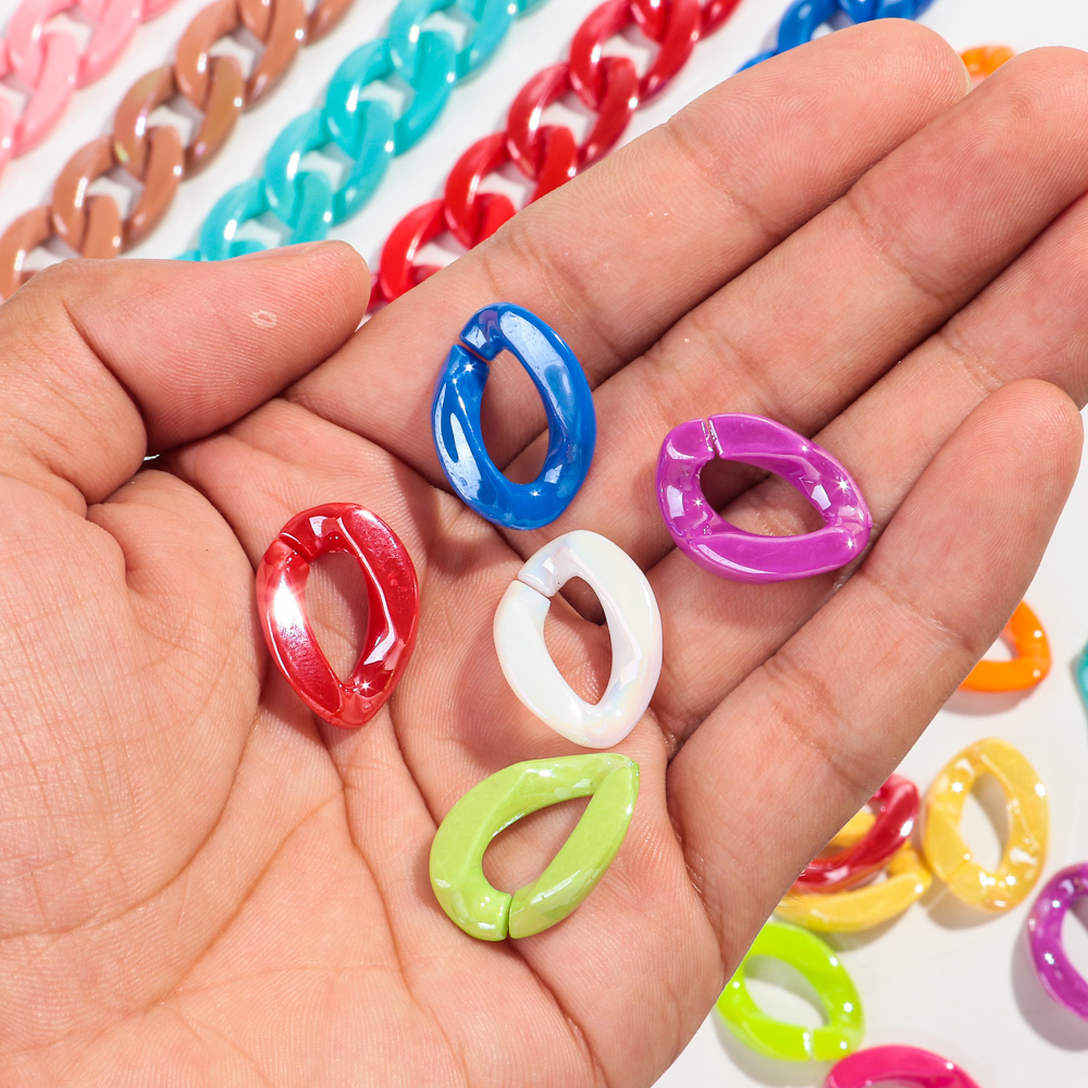 40pcs Iridescent Acrylic 17x22 - Jewelry Making Glasses ulasan dan harga
