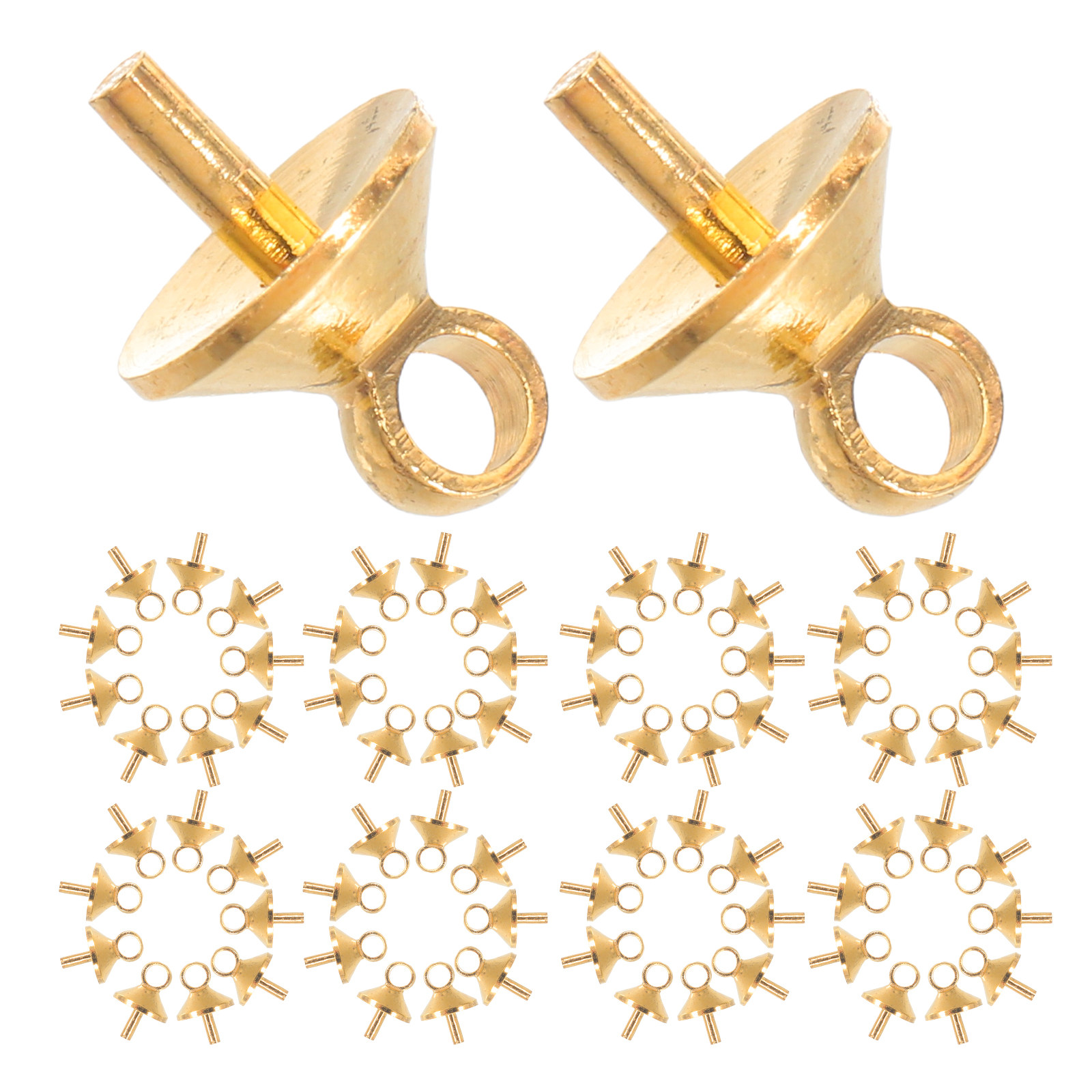100Pcs Copper Half-Drilled Eye - Jewelry Making Drill ulasan dan harga