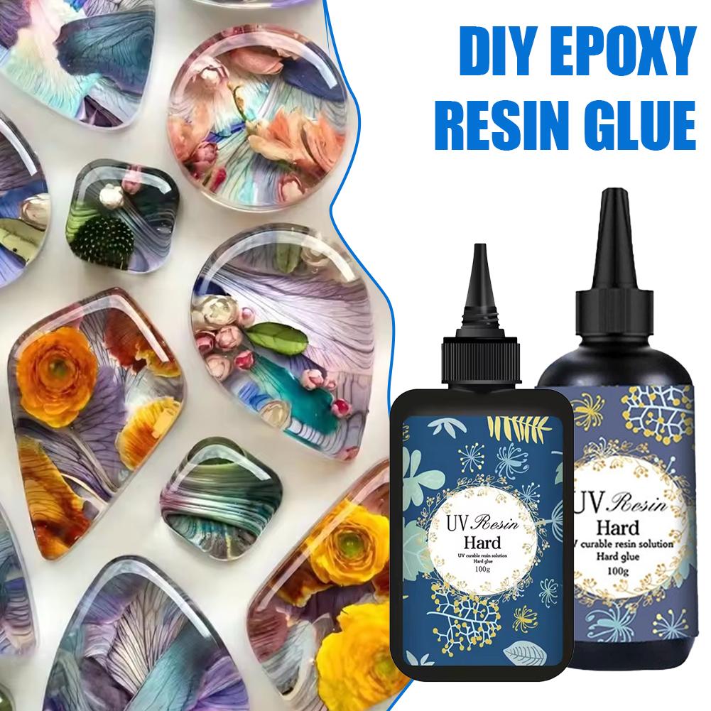 1/2Pcs Crystal Clear Hard UV R - Jewelry Making Uv Resin Kit ulasan dan harga