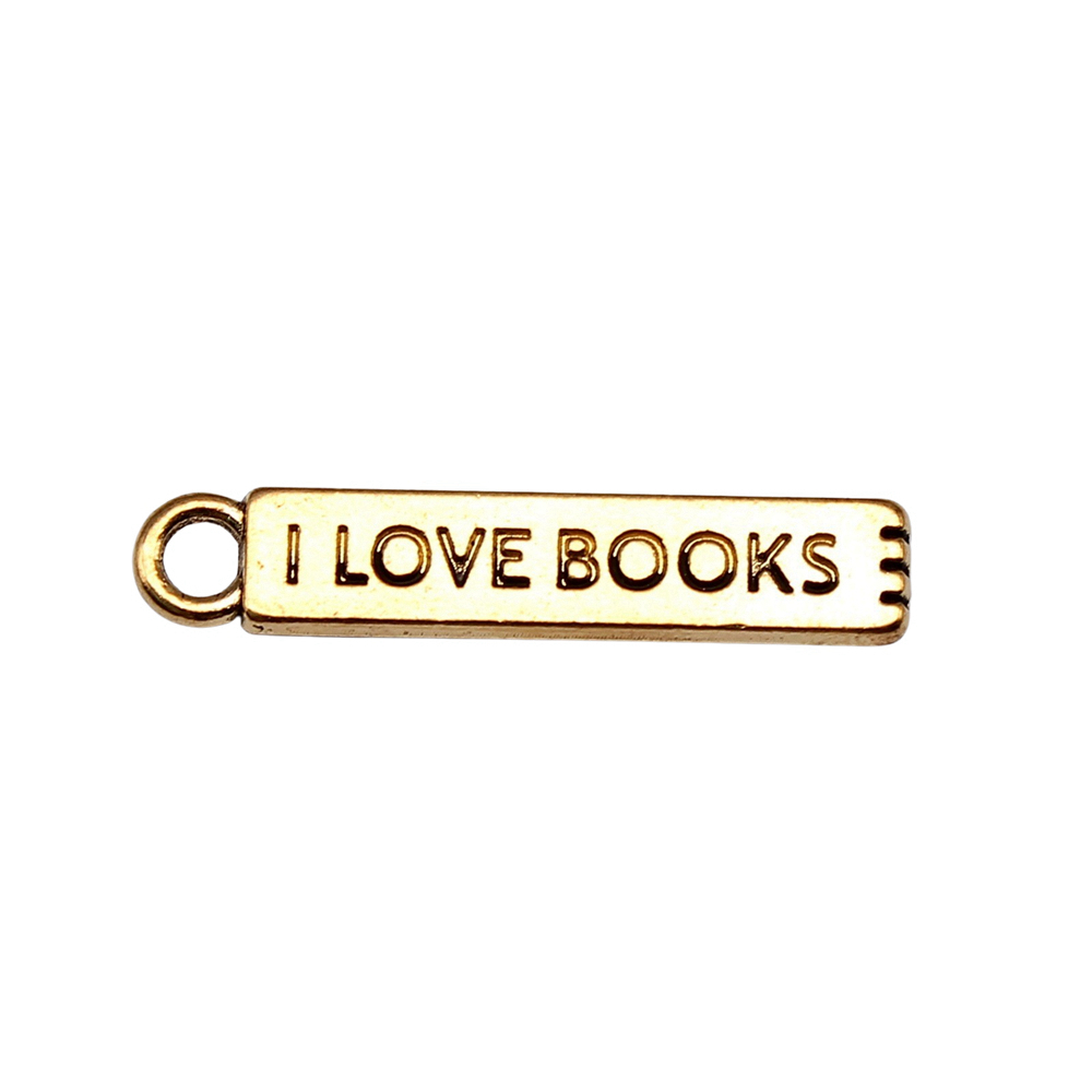20pcs/lot I Love Books Charms  - Jewelry Making Guide Book ulasan dan harga