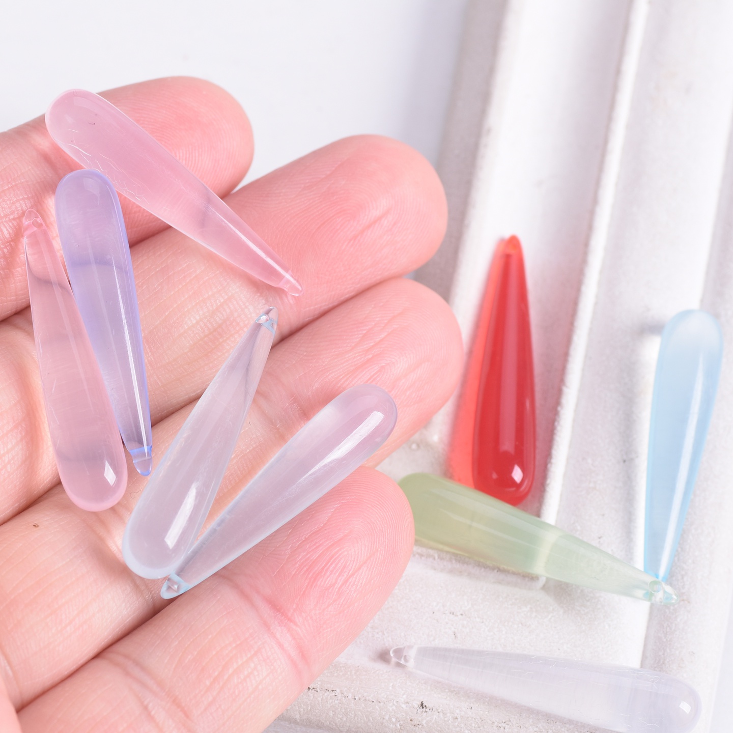 10pcs Long Teardrop Shape 35x7 - Jewelry Making Drill ulasan dan harga