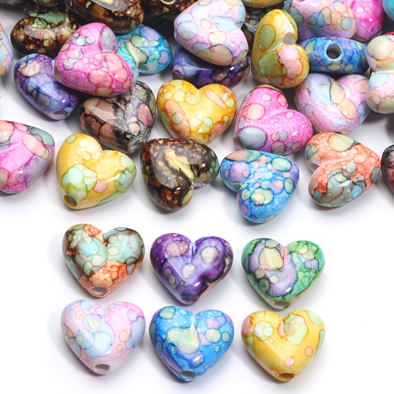 Heart Shaped  Spaced Beads 16m - Jewelry Making Ideas With Beads ulasan dan harga
