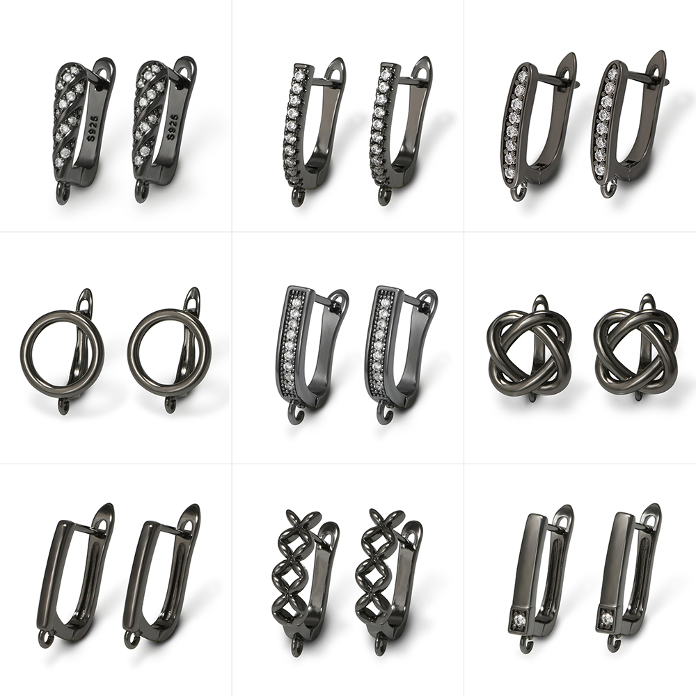 YANASI 1 Pair Gun Black  Brass - Jewelry Making Designs ulasan dan harga