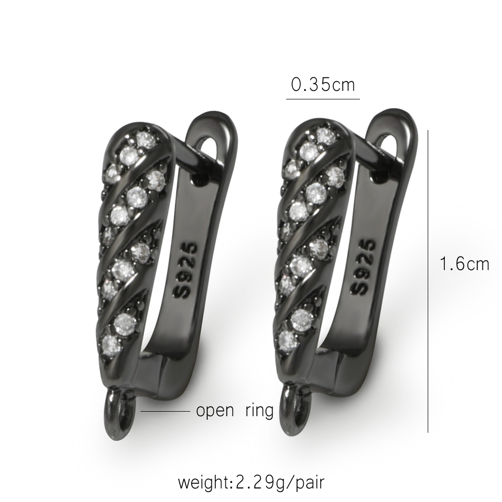 YANASI 1 Pair Gun Black  Brass - Jewelry Making Designs ulasan dan harga