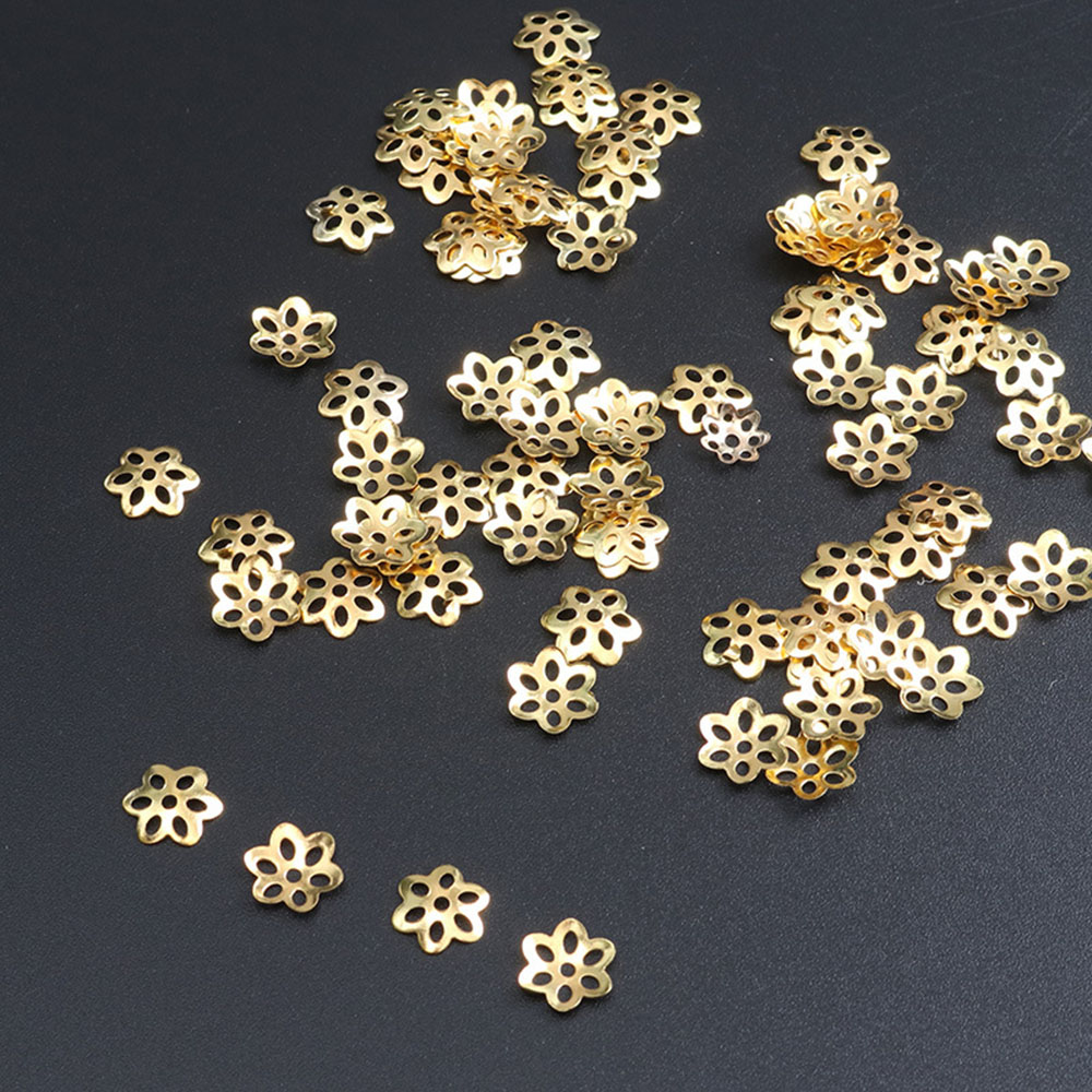 100Pcs Flower Bead Caps for Br - Jewelry Making In Bali ulasan dan harga