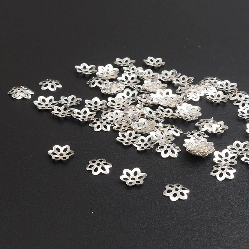 100Pcs Flower Bead Caps for Br - Jewelry Making In Bali ulasan dan harga