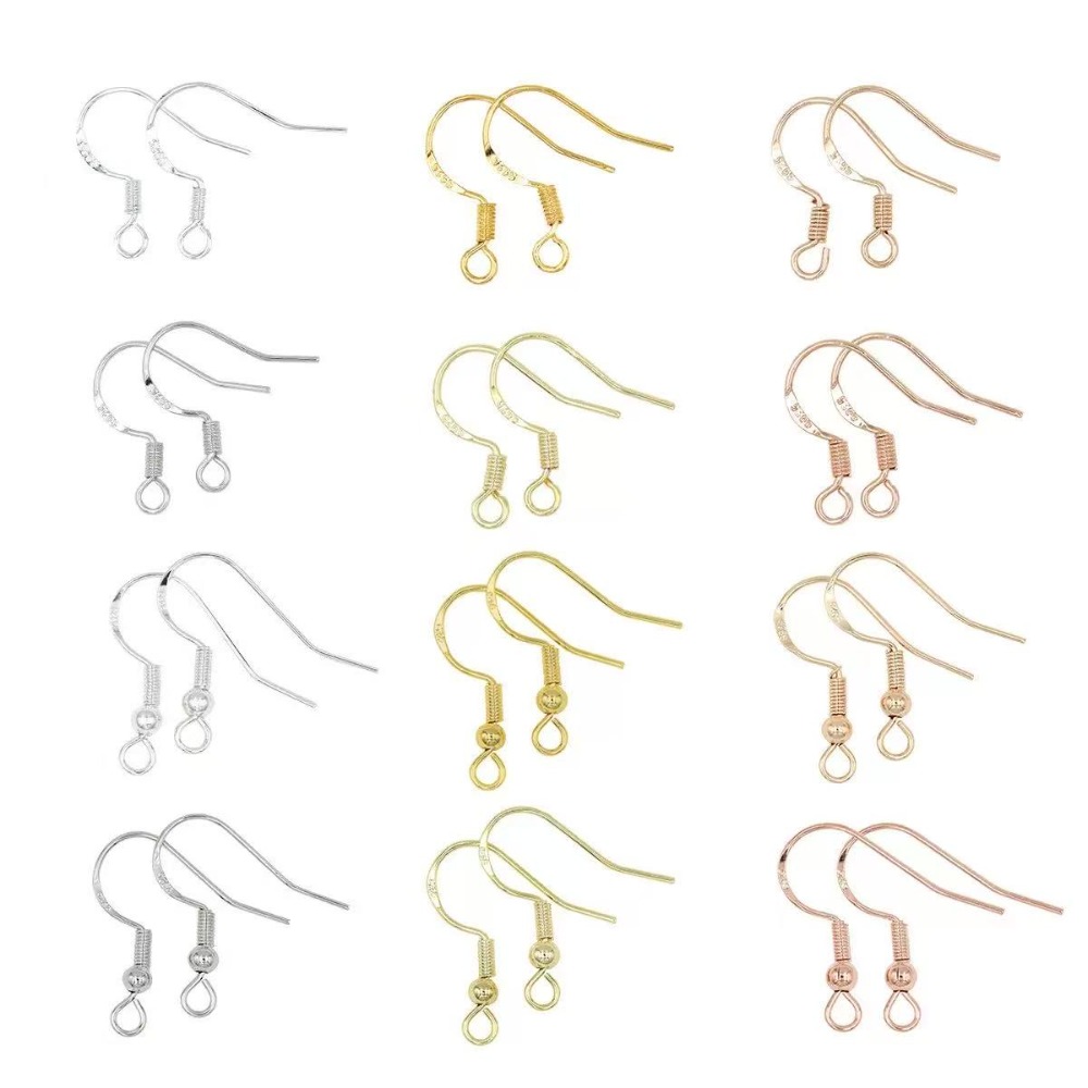 Gold Plated Earring Hooks 100P - Jewelry Making Gold Wire ulasan dan harga