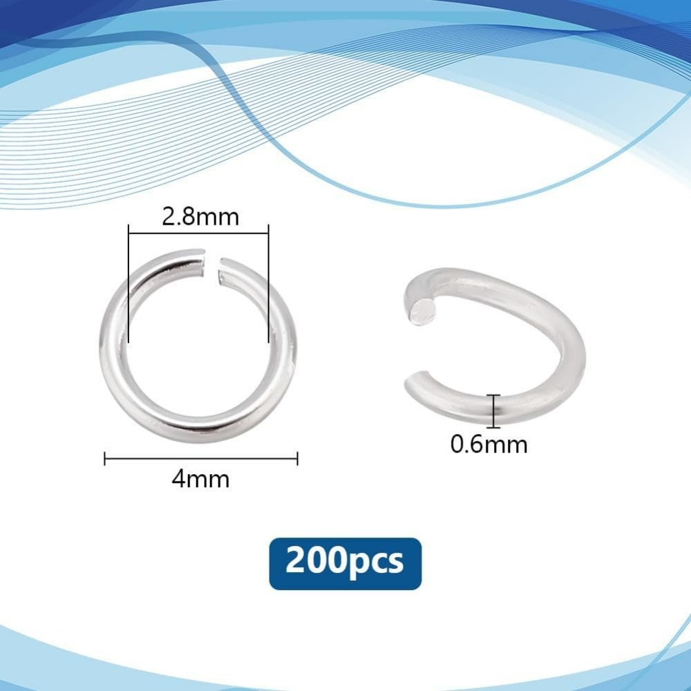 200pcs 925 Sterling Silver Pla - Jewelry Making Silver ulasan dan harga