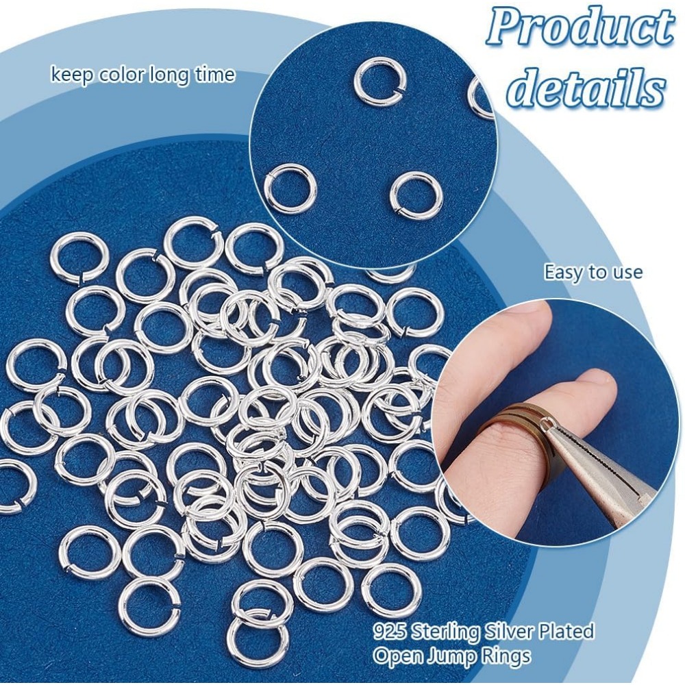 200pcs 925 Sterling Silver Pla - Jewelry Making Silver ulasan dan harga