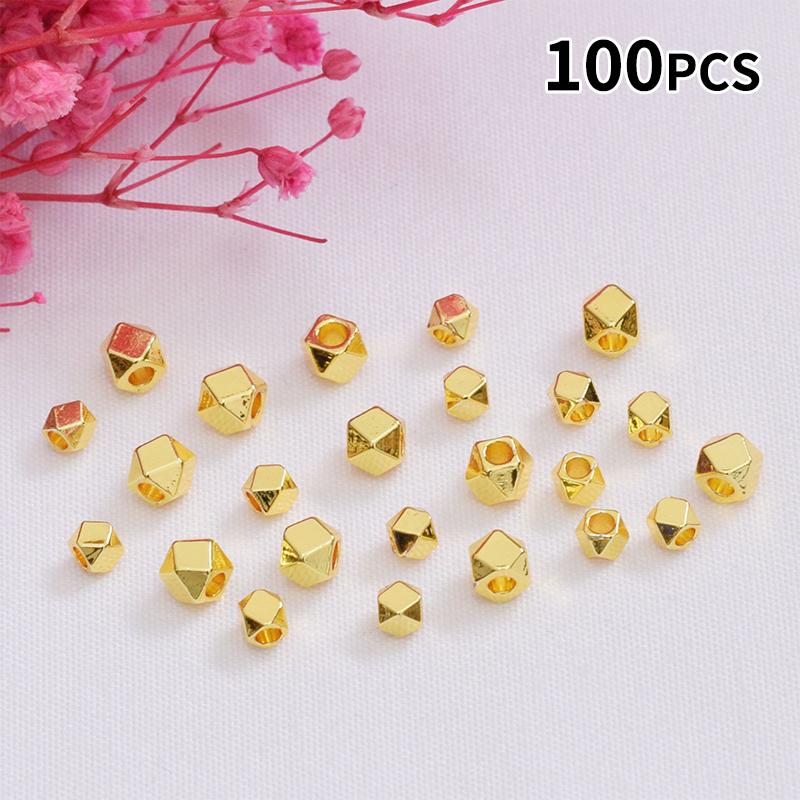Shiny Gold Plated Faceted Spac - Jewelry Making Ideas With Beads ulasan dan harga