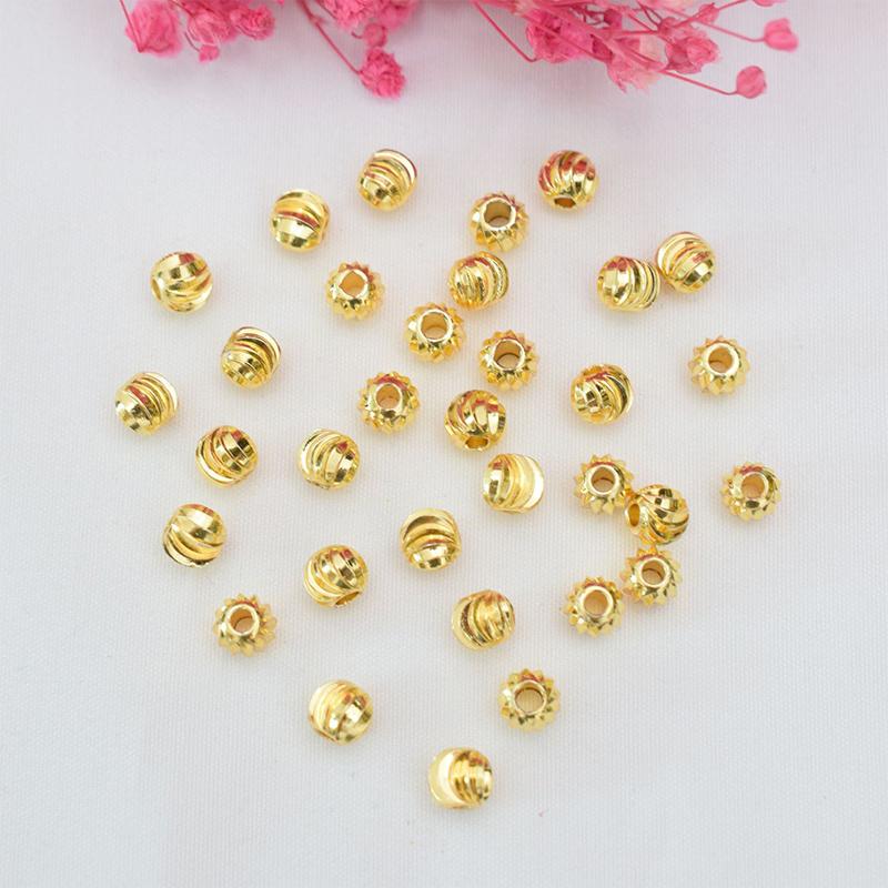 Shiny Gold Plated Faceted Spac - Jewelry Making Ideas With Beads ulasan dan harga