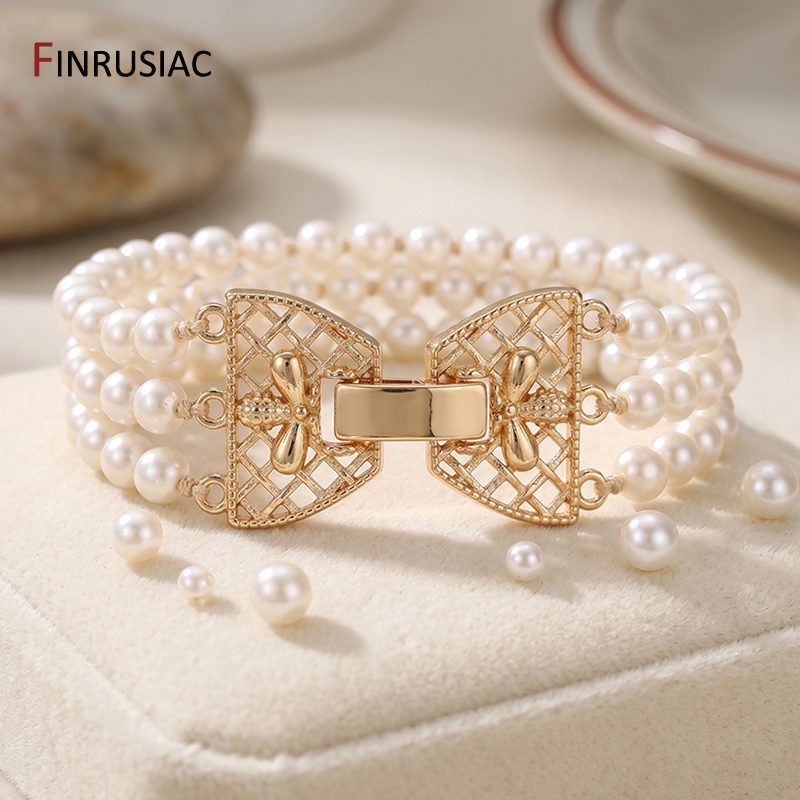 14K Gold Plated Brass 3-Row Pe - Jewelry Making Designs ulasan dan harga