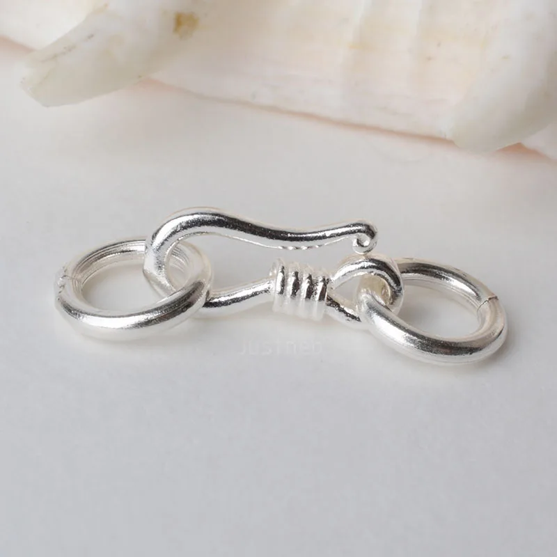 Sterling Silver S Hook & Eye F - Jewelry Making Silver ulasan dan harga