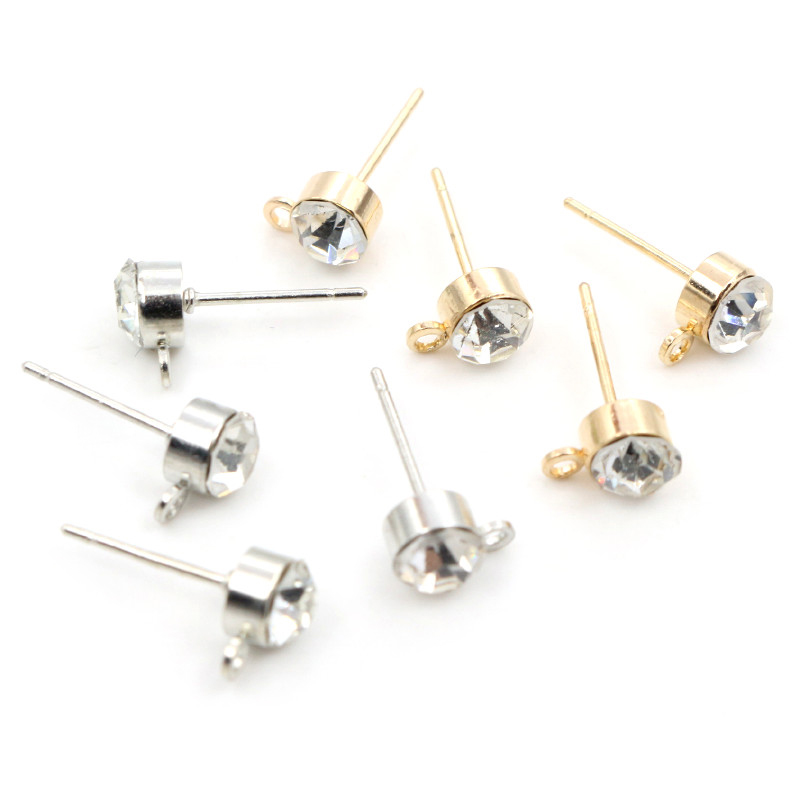 50pcs Stud Earrings Pins with  - Jewelry Making Soldering Kit ulasan dan harga