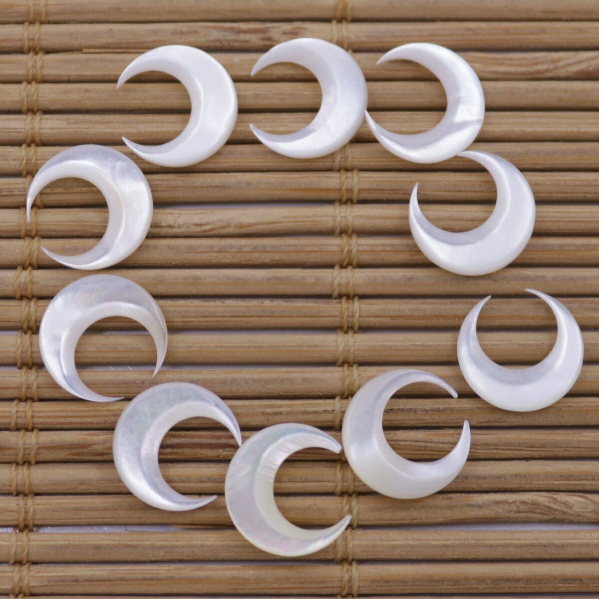 10 PCS Nail 3D Art Moon Shape  - Jewelry Making Drill ulasan dan harga
