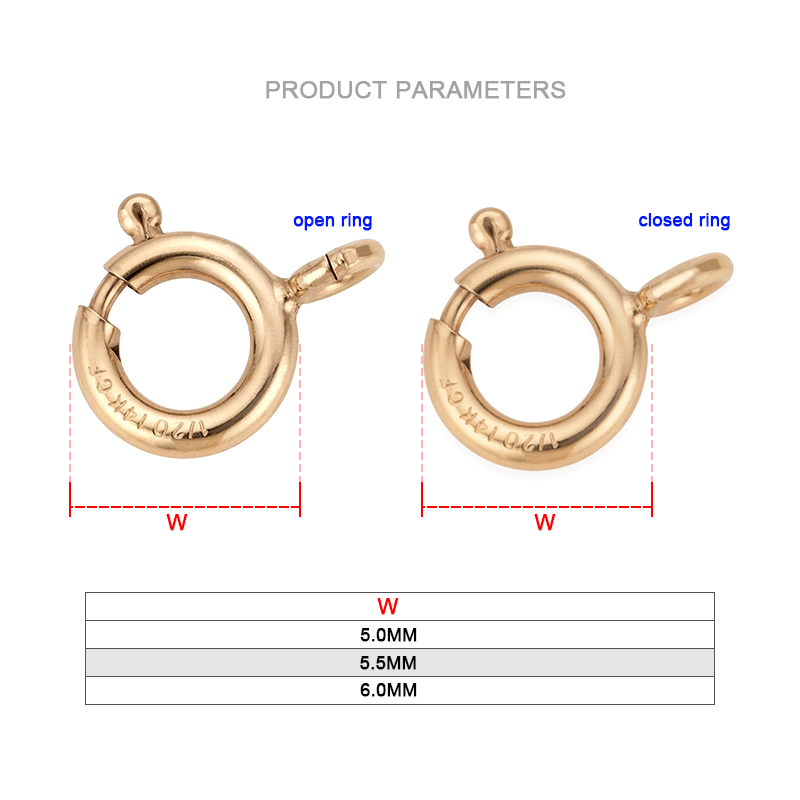 14K Gold Filled Spring Ring Cl - Jewelry Making Designs ulasan dan harga